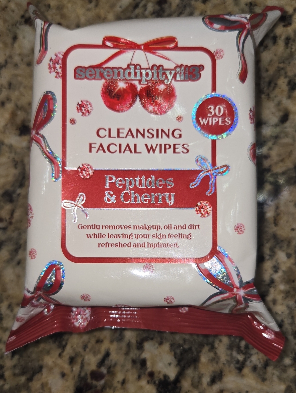 Serendipity 113 Peptides & Cherry Cleansing Facial Wipes - Red